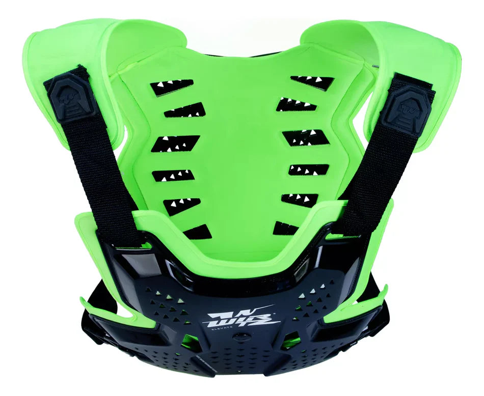 Pechera de Motocross y Enduro Elevate - Negro y Flúo