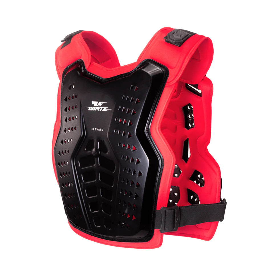 Pechera de Motocross y Enduro Elevate - Roja y Negra