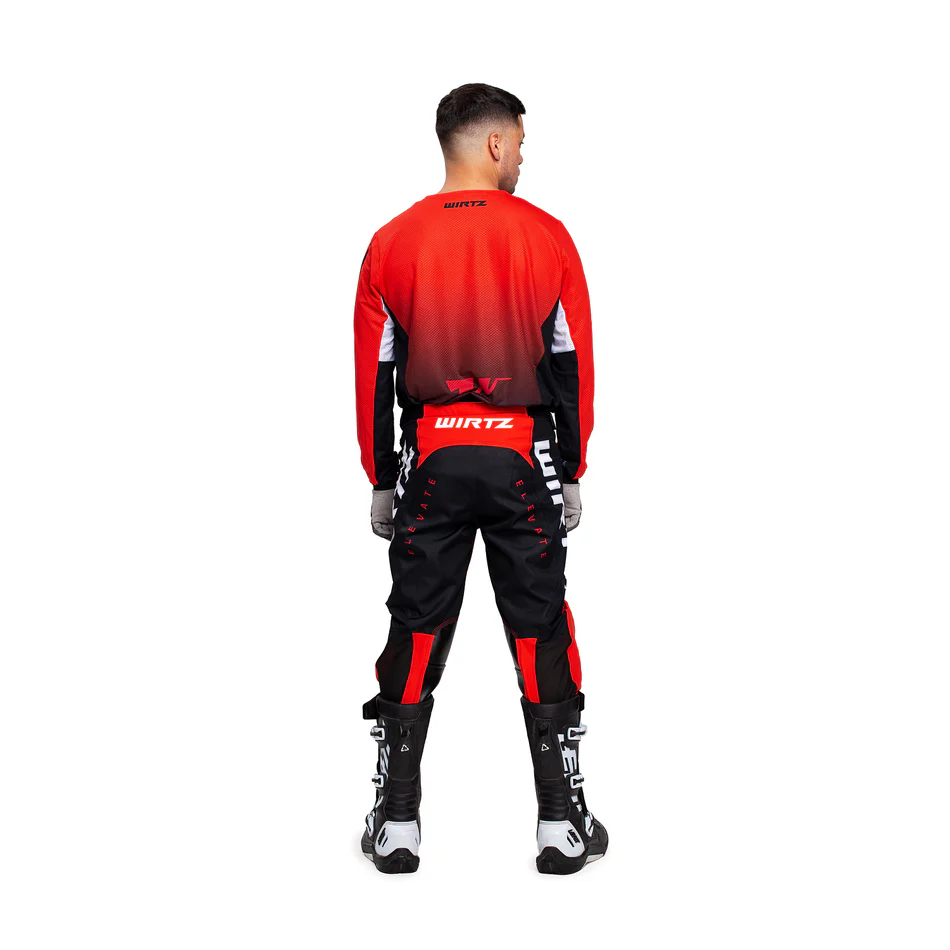 Conjunto de motocross Wirtz Elevate 2025 - Rojo