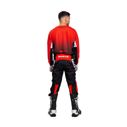 Conjunto de motocross Wirtz Elevate 2025 - Rojo