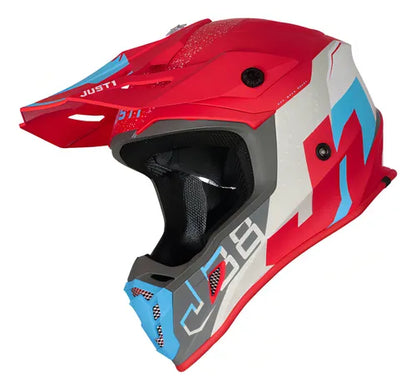 Casco Enduro Cross J38 Korner Blue / Red Tamaño L