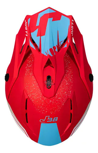 Casco Enduro Cross J38 Korner Blue / Red Tamaño L