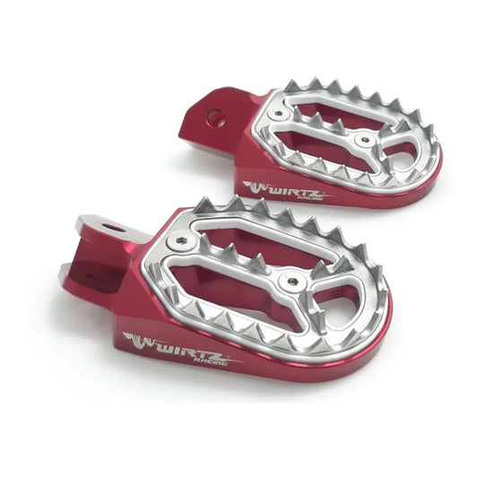 Pedalines Anchos Wirtz Rojos para Honda Tornado XR 250