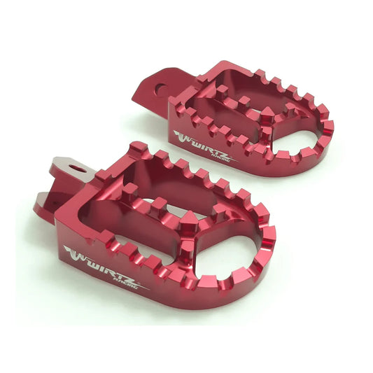 Pedalines Anchos Wirtz Street Rojos para Honda Tornado XR 250