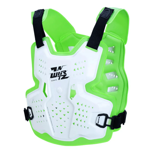 Pechera de Motocross y Enduro Elevate - Blanco y Flúo