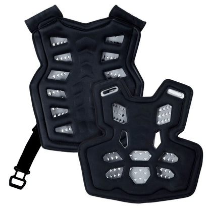 Pechera de Motocross y Enduro Elevate - Negra y Detalles Rojos